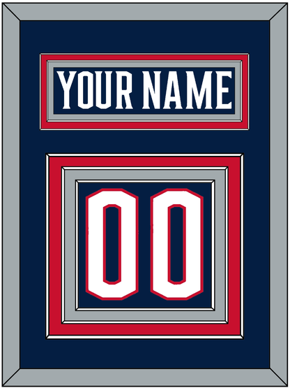 Columbus Nameplate & Number (Back) - Home Navy Blue - Premier Tier 2