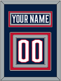 Columbus Nameplate & Number (Back) - Home Navy Blue - Triple Mat 2