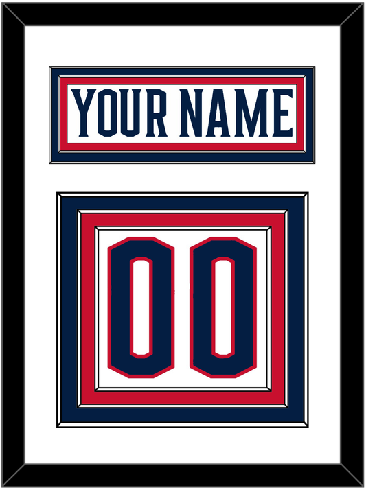 Columbus Nameplate & Number (Back) - Road White - Premier Tier 1