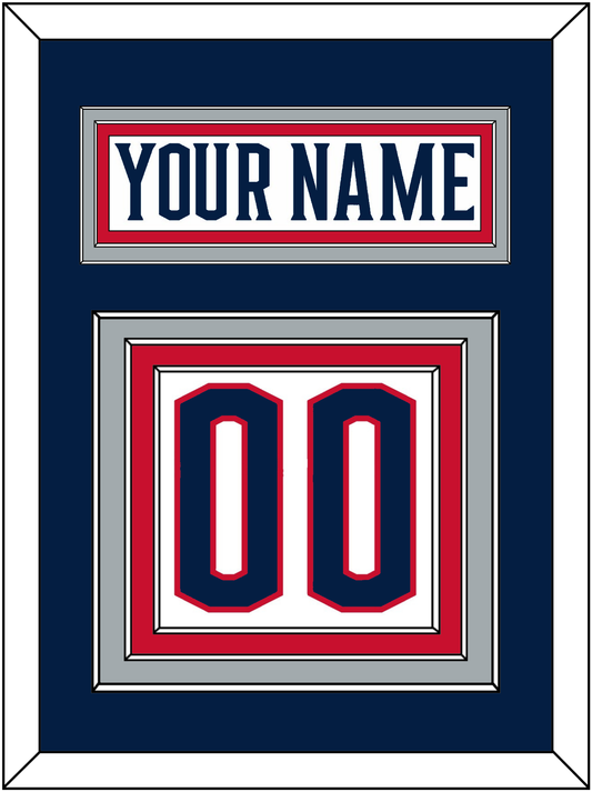 Columbus Nameplate & Number (Back) - Road White - Premier Tier 2