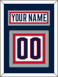 Columbus Nameplate & Number (Back) - Road White - Triple Mat 2