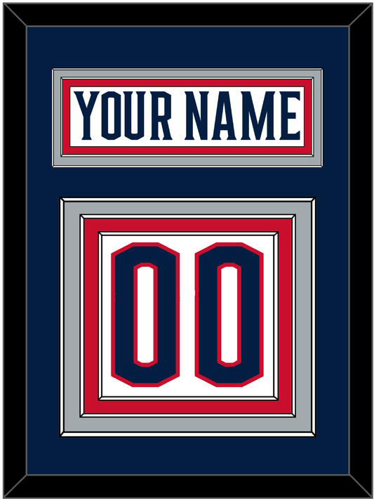 Columbus Nameplate & Number (Back) - Road White - Premier Tier 2