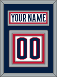 Columbus Nameplate & Number (Back) - Road White - Triple Mat 2