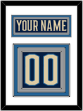 Columbus Nameplate & Number (Back) - Alternate Navy Blue - Triple Mat 1