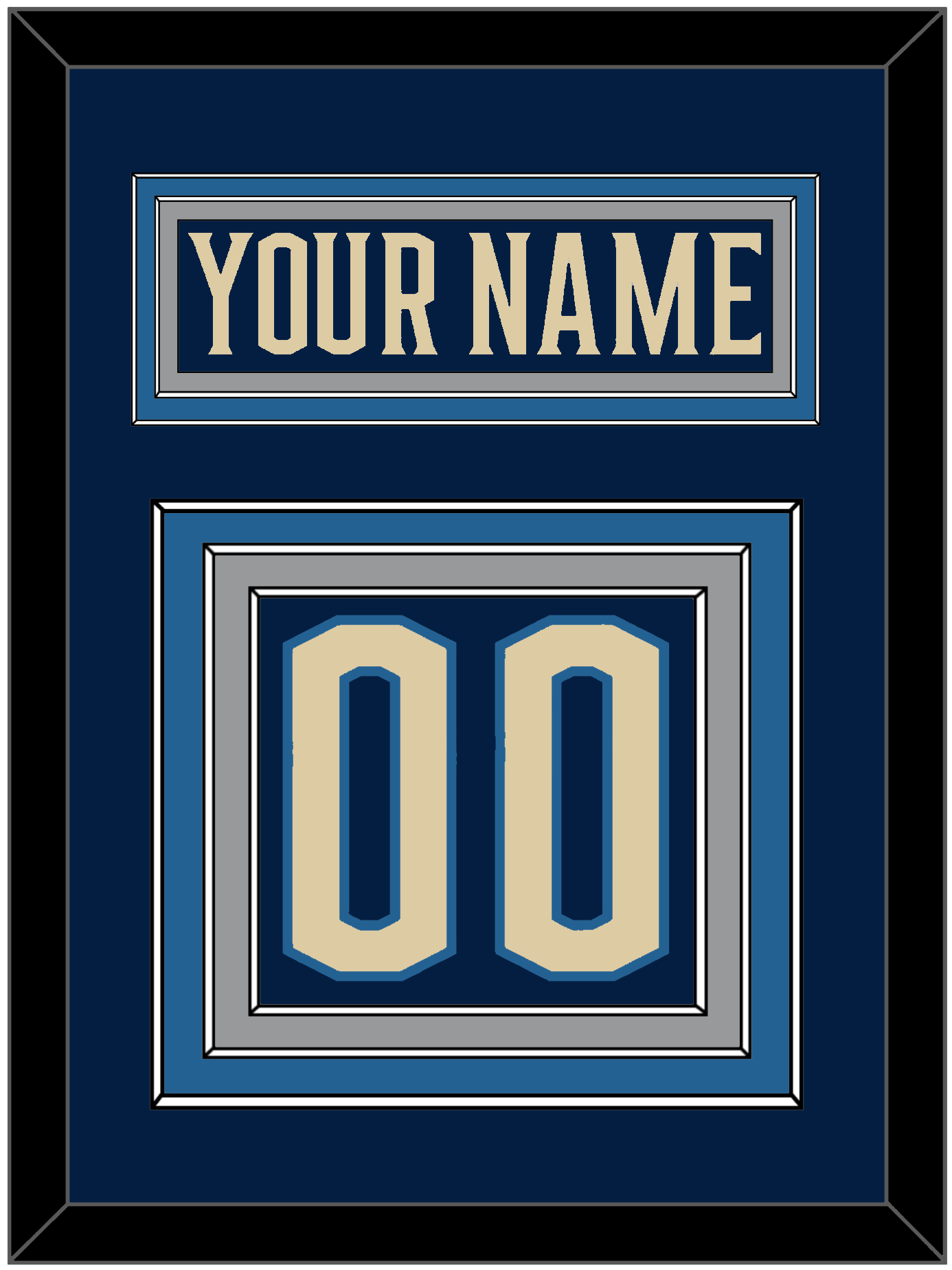 Columbus Nameplate & Number (Back) - Alternate Navy Blue - Premier Tier 2