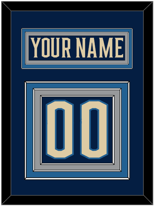 Columbus Nameplate & Number (Back) - Alternate Navy Blue - Premier Tier 2