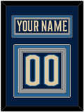 Columbus Nameplate & Number (Back) - Alternate Navy Blue - Triple Mat 2