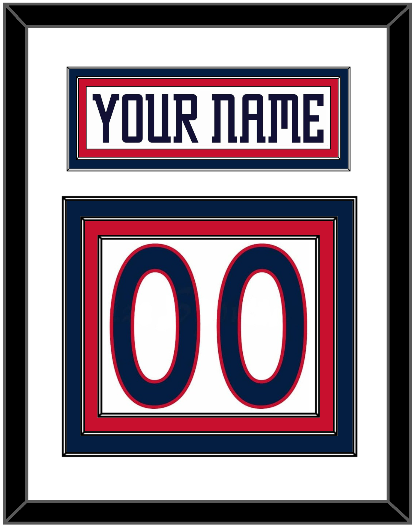 Columbus Nameplate & Number (Back) - Road White (2007-2017) - Premier Tier 1