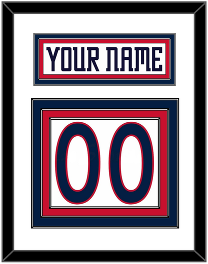 Columbus Nameplate & Number (Back) - Road White (2007-2017) - Premier Tier 1