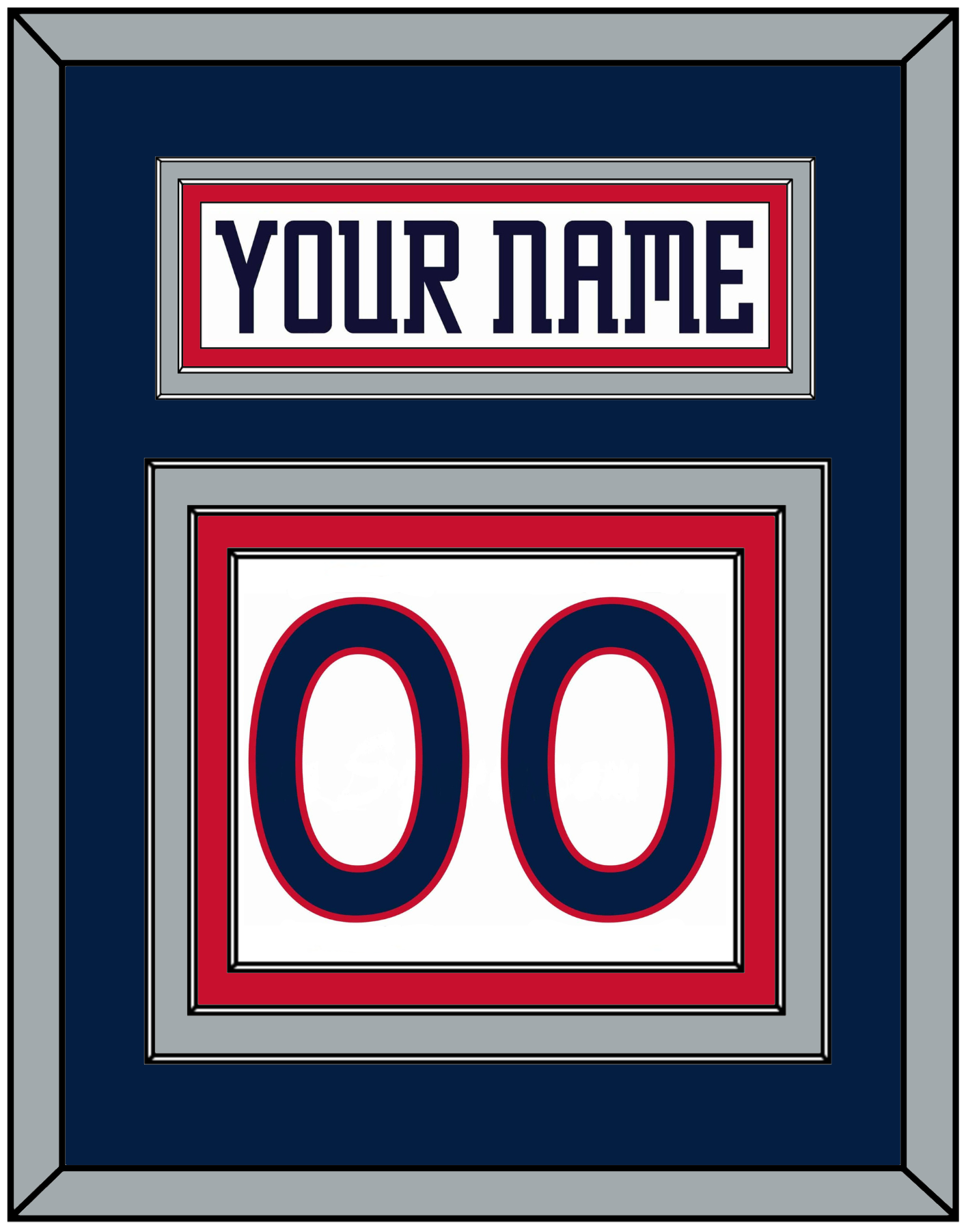 Columbus Nameplate & Number (Back) - Home White (2000-2001) - Premier Tier 2