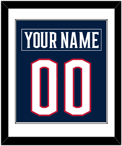 Columbus Nameplate & Number (Back) Combined - Home Navy Blue - Essential Tier 1
