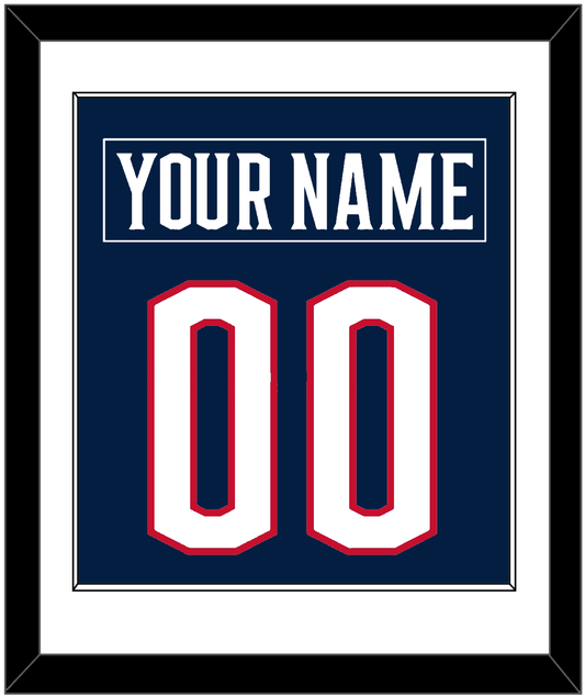 Columbus Nameplate & Number (Back) Combined - Home Navy Blue - Essential Tier 1