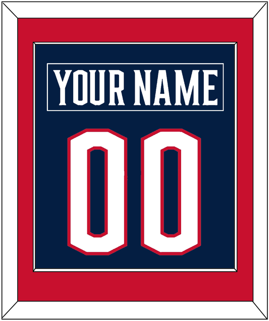 Columbus Nameplate & Number (Back) Combined - Home Navy Blue - Essential Tier 2