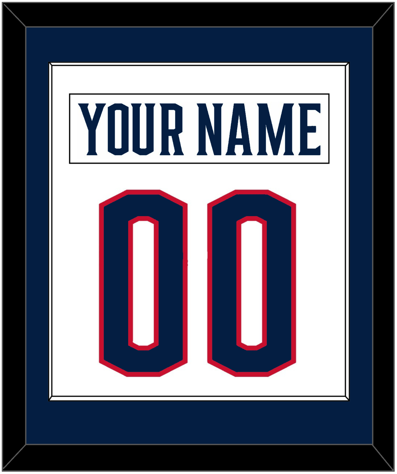 Columbus Nameplate & Number (Back) Combined - Road White - Essential Tier 1