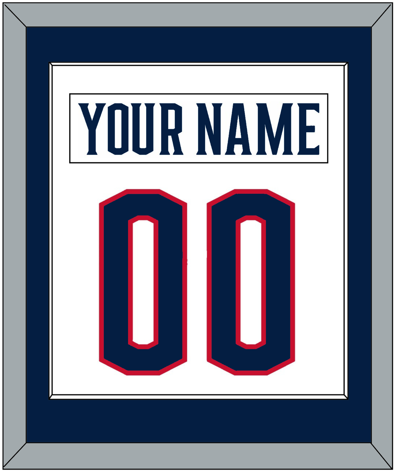 Columbus Nameplate & Number (Back) Combined - Road White - Essential Tier 1