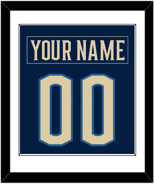 Columbus Nameplate & Number (Back) Combined - Alternate Navy Blue - Essential Tier 1