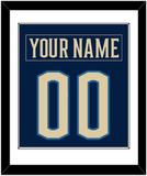 Columbus Nameplate & Number (Back) Combined - Alternate Navy Blue - Single Mat 1