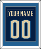Columbus Nameplate & Number (Back) Combined - Alternate Navy Blue - Single Mat 2