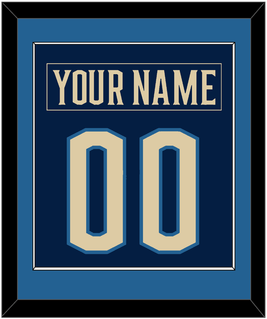 Columbus Nameplate & Number (Back) Combined - Alternate Navy Blue - Essential Tier 2