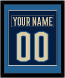 Columbus Nameplate & Number (Back) Combined - Alternate Navy Blue - Single Mat 2