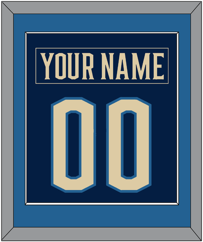 Columbus Nameplate & Number (Back) Combined - Alternate Navy Blue - Essential Tier 2
