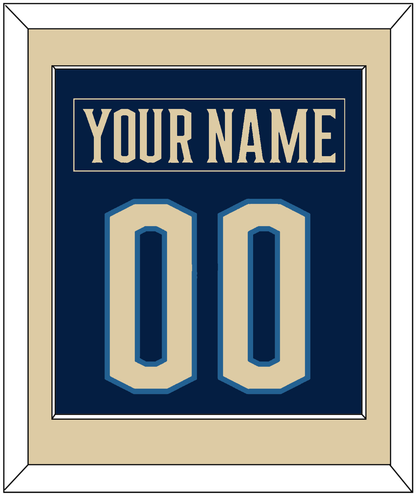 Columbus Nameplate & Number (Back) Combined - Alternate Navy Blue - Essential Tier 3
