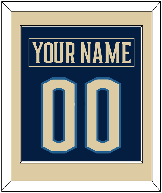 Columbus Nameplate & Number (Back) Combined - Alternate Navy Blue - Essential Tier 3