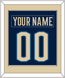 Columbus Nameplate & Number (Back) Combined - Alternate Navy Blue - Single Mat 3