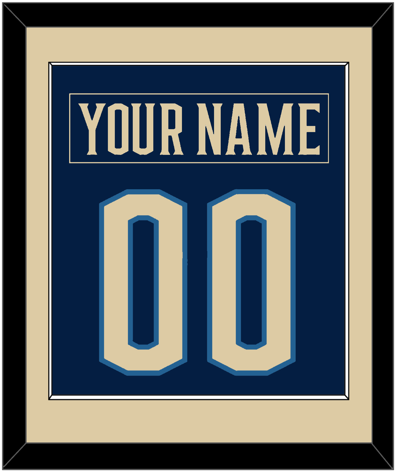 Columbus Nameplate & Number (Back) Combined - Alternate Navy Blue - Essential Tier 3