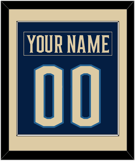 Columbus Nameplate & Number (Back) Combined - Alternate Navy Blue - Essential Tier 3