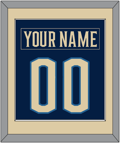 Columbus Nameplate & Number (Back) Combined - Alternate Navy Blue - Essential Tier 3