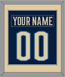 Columbus Nameplate & Number (Back) Combined - Alternate Navy Blue - Single Mat 3