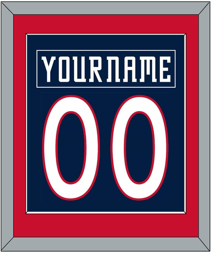 Columbus Nameplate & Number (Back) Combined - Home Navy Blue (2007-2017) - Essential Tier 2