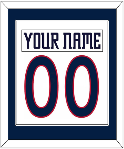 Columbus Nameplate & Number (Back) Combined - Road White (2007-2017) - Essential Tier 1