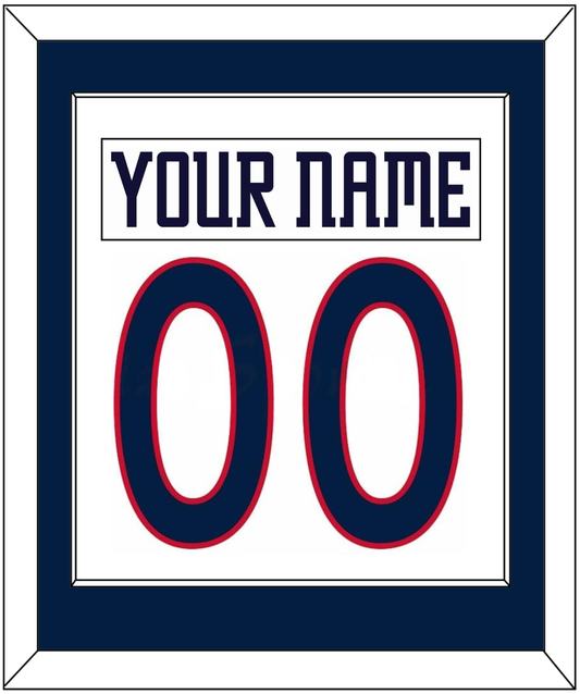 Columbus Nameplate & Number (Back) Combined - Road White (2007-2017) - Essential Tier 1