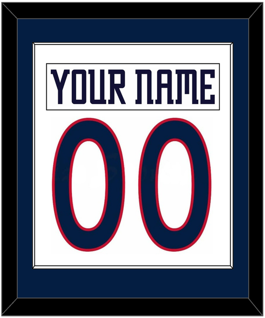 Columbus Nameplate & Number (Back) Combined - Road White (2007-2017) - Essential Tier 1