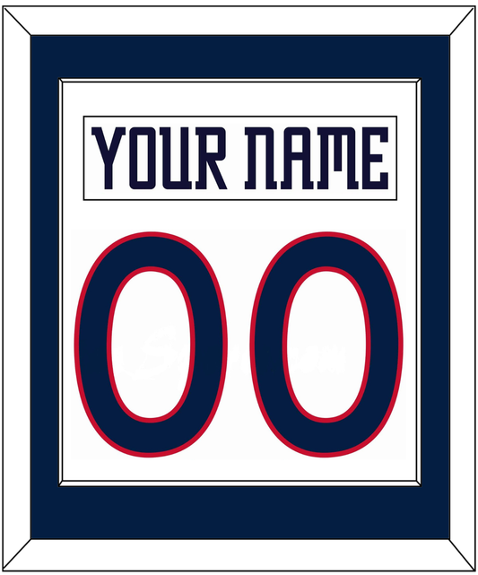Columbus Nameplate & Number (Back) Combined - Home White (2000-2001) - Essential Tier 1