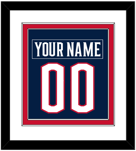 Columbus Nameplate & Number (Back) Combined - Home Navy Blue - Signature Tier 1