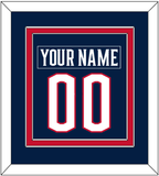 Columbus Nameplate & Number (Back) Combined - Home Navy Blue - Double Mat 2