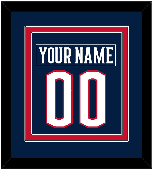 Columbus Nameplate & Number (Back) Combined - Home Navy Blue - Signature Tier 2
