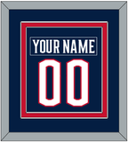 Columbus Nameplate & Number (Back) Combined - Home Navy Blue - Double Mat 2