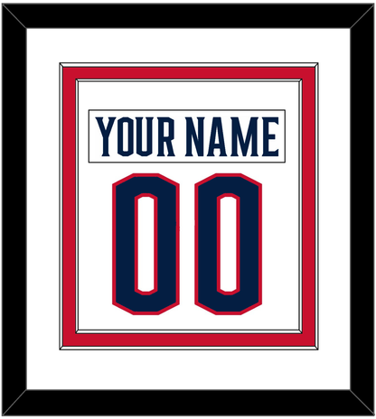 Columbus Nameplate & Number (Back) Combined - Road White - Signature Tier 2