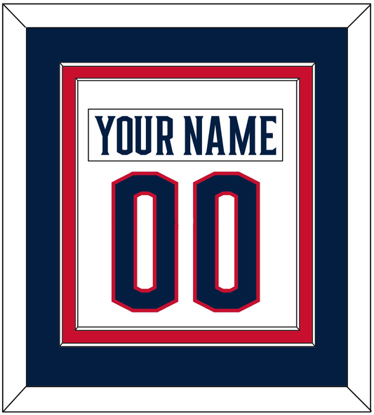 Columbus Nameplate & Number (Back) Combined - Road White - Signature Tier 3