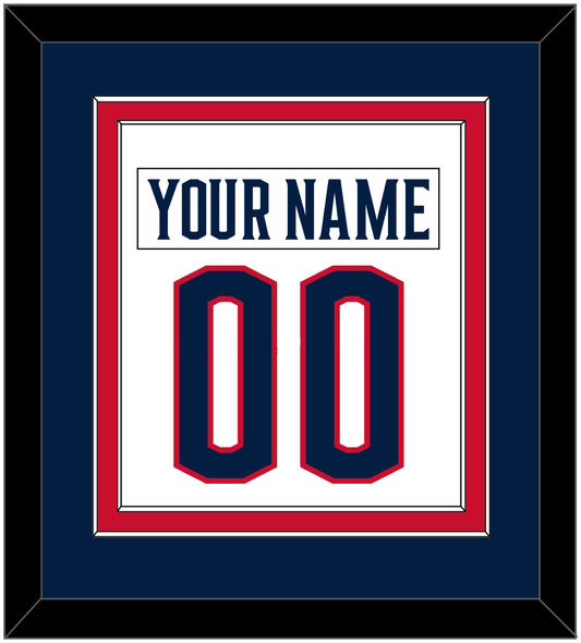 Columbus Nameplate & Number (Back) Combined - Road White - Signature Tier 3