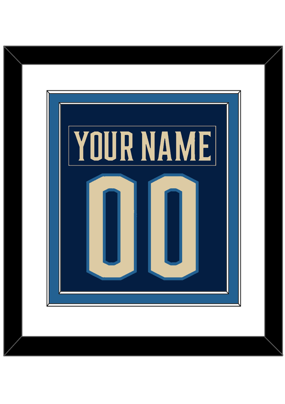 Columbus Nameplate & Number (Back) Combined - Alternate Navy Blue - Double Mat 1