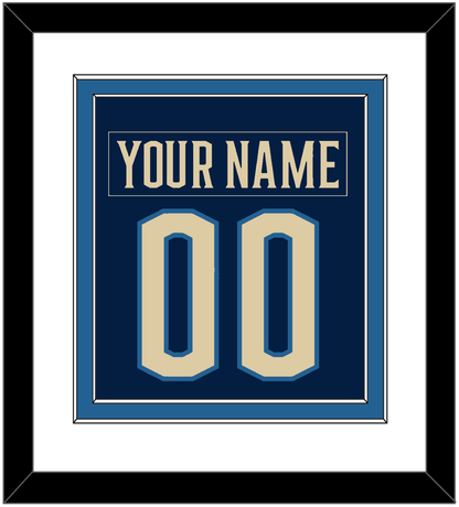 Columbus Nameplate & Number (Back) Combined - Alternate Navy Blue - Signature Tier 1