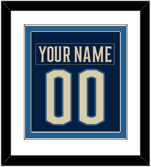 Columbus Nameplate & Number (Back) Combined - Alternate Navy Blue - Signature Tier 1