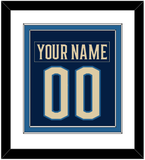 Columbus Nameplate & Number (Back) Combined - Alternate Navy Blue - Double Mat 1
