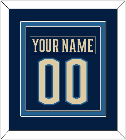 Columbus Nameplate & Number (Back) Combined - Alternate Navy Blue - Signature Tier 2