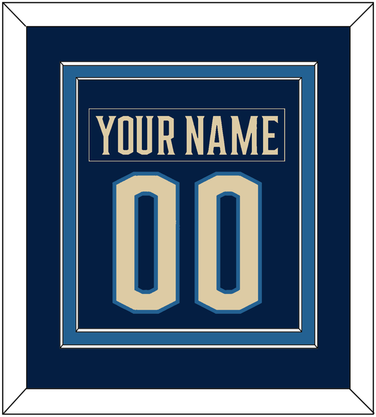 Columbus Nameplate & Number (Back) Combined - Alternate Navy Blue - Signature Tier 2